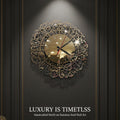 Stainless steel clock and wall art design decor