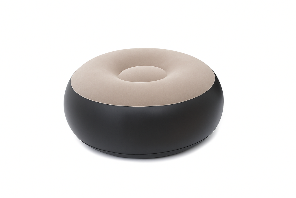 Inflatable chair with foot rest