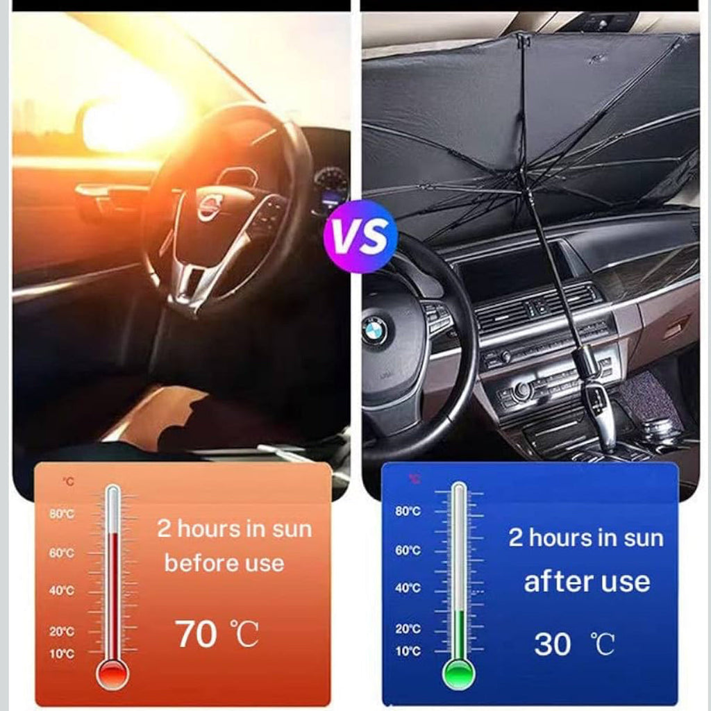 Car umbrella for sun protection