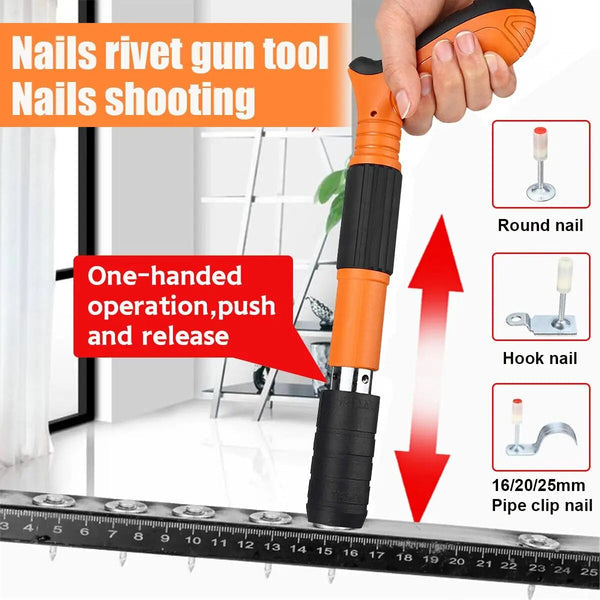 Nail pusher gun with kit