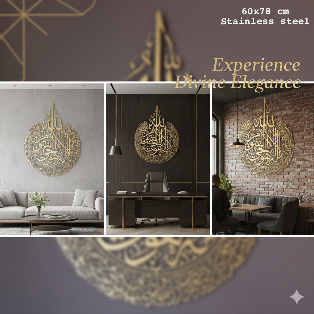 Calligraphic art stainless steel