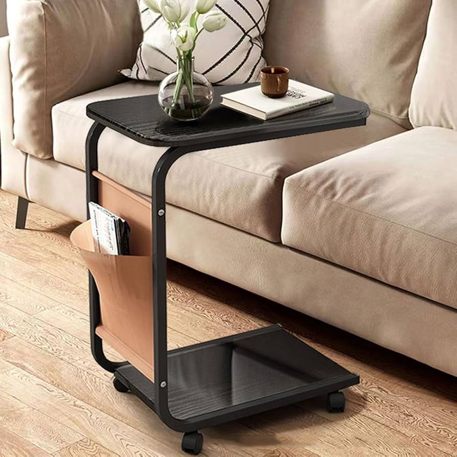 C table with rolling wheel