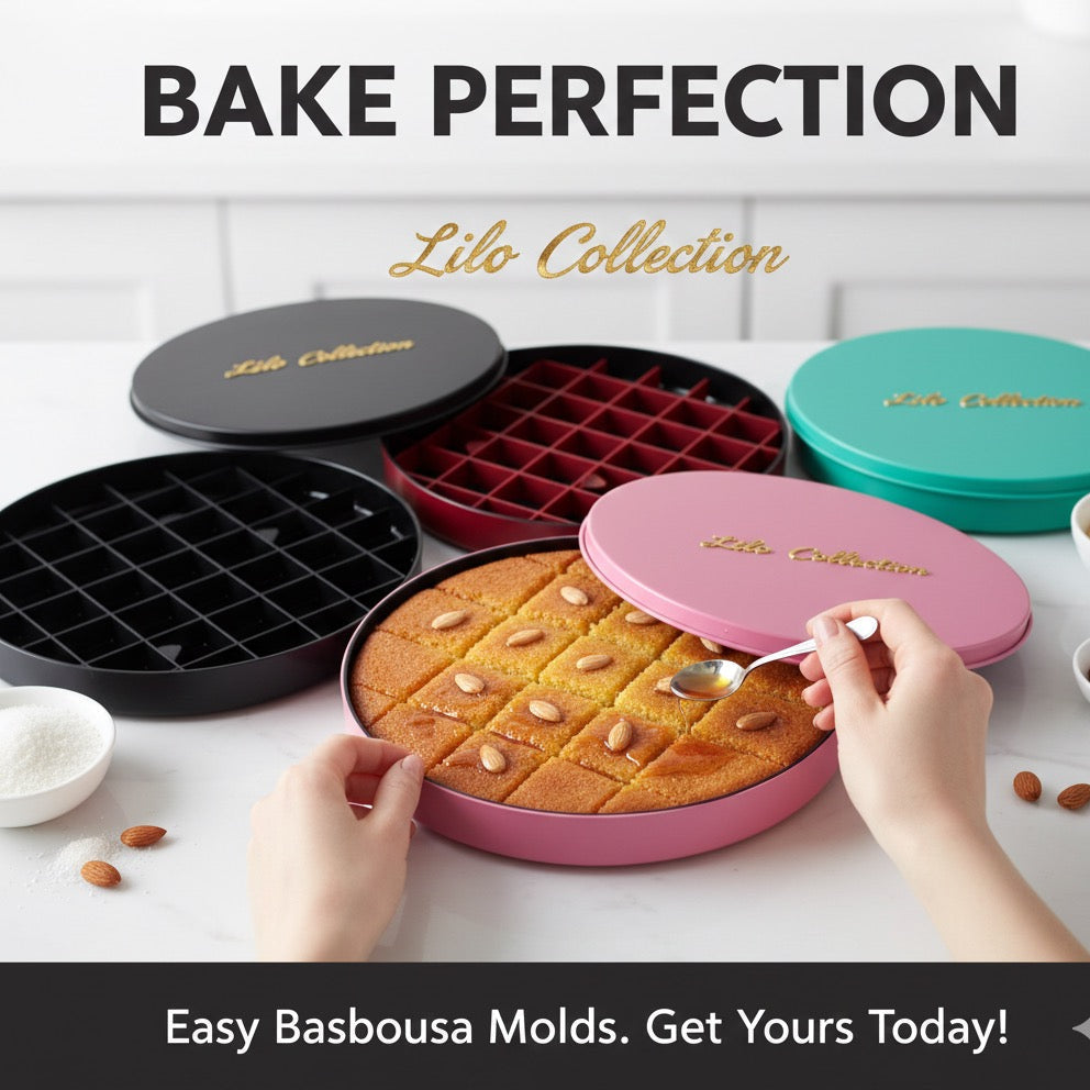Baking container with square cutter